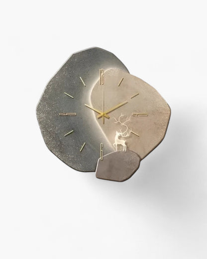 Decorative Wall Clock with LED Backlight and Moon Design