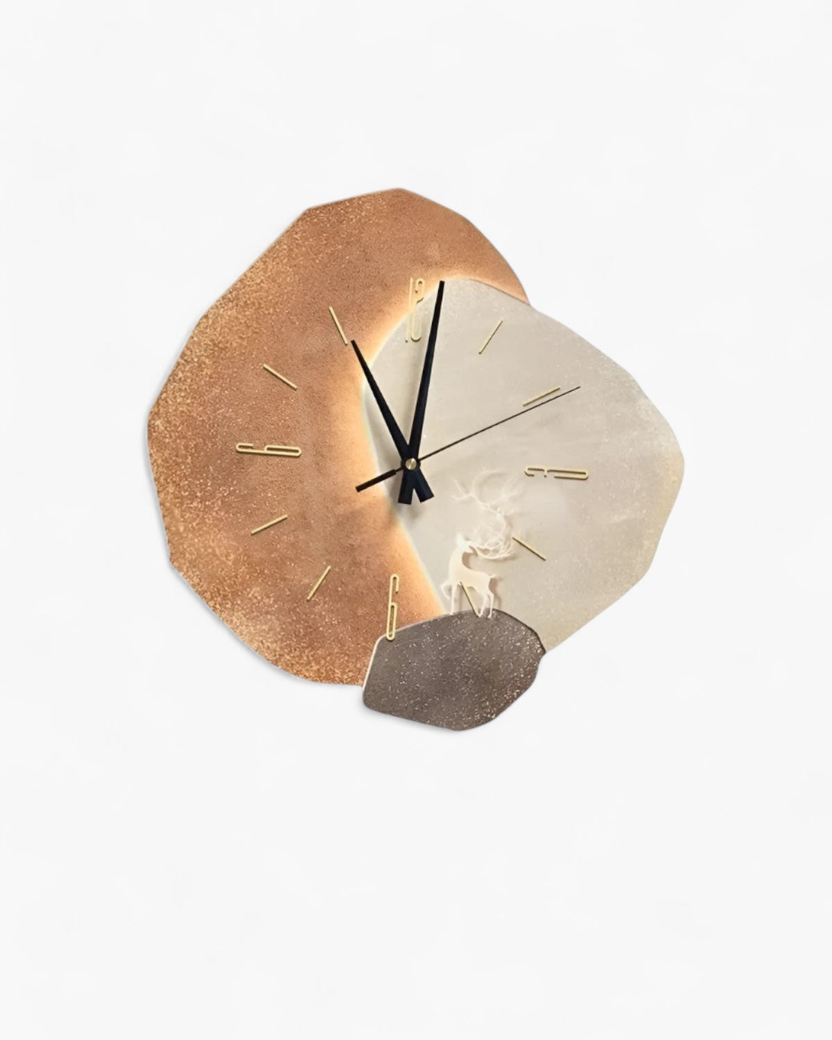 Decorative Wall Clock with LED Backlight and Moon Design