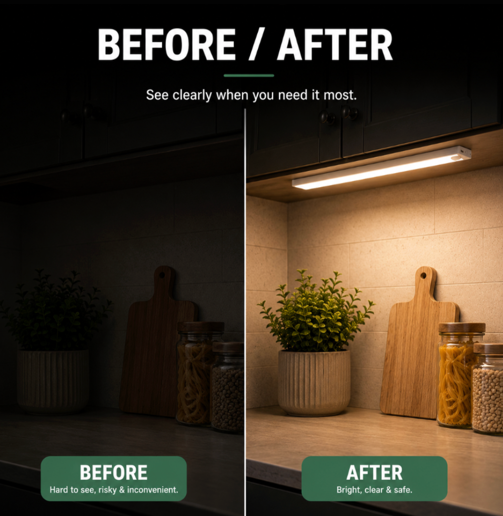 Dimmable USB Under Cabinet Kitchen Light