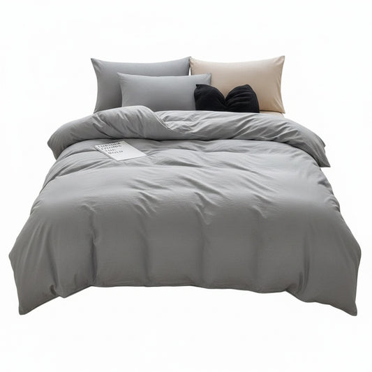 Duvet Cover Set with Pillowcases Plain Solid Color