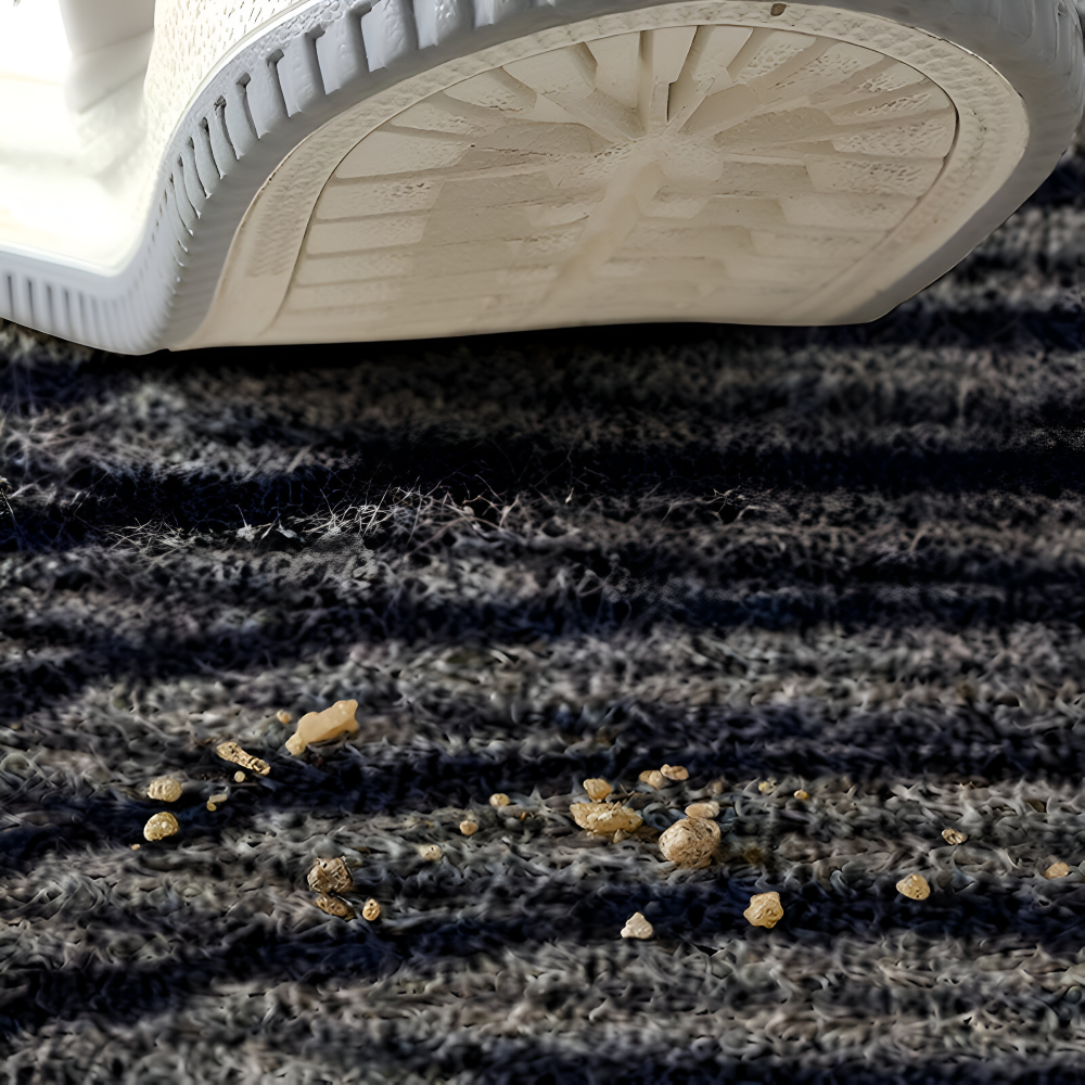 Entrance Doormat with 3D Geometric Pattern and Anti-Slip Backing