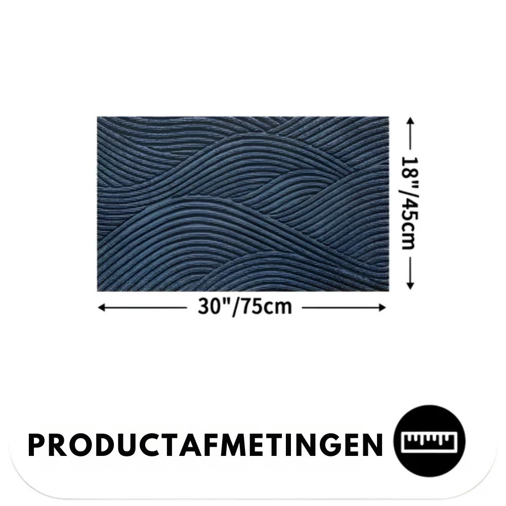 Entrance Doormat with 3D Geometric Pattern and Anti-Slip Backing