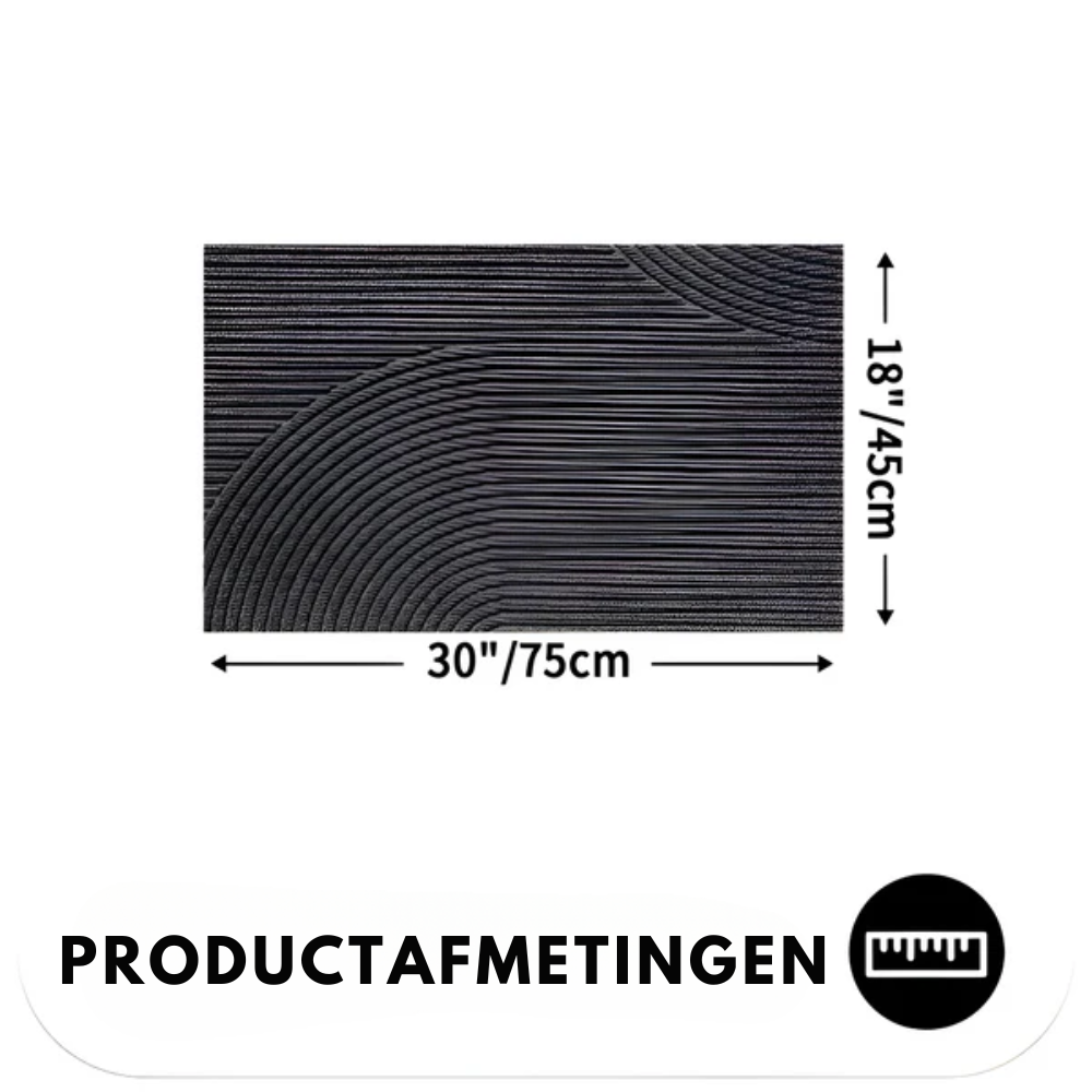 Entrance Doormat with 3D Geometric Pattern and Anti-Slip Backing