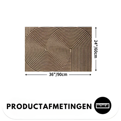 Entrance Doormat with 3D Geometric Pattern and Anti-Slip Backing