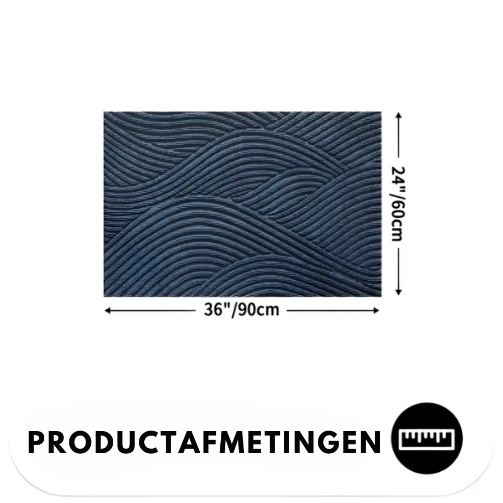 Entrance Doormat with 3D Geometric Pattern and Anti-Slip Backing