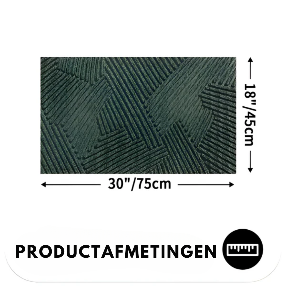 Entrance Doormat with 3D Geometric Pattern and Anti-Slip Backing