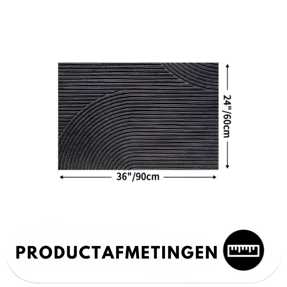 Entrance Doormat with 3D Geometric Pattern and Anti-Slip Backing
