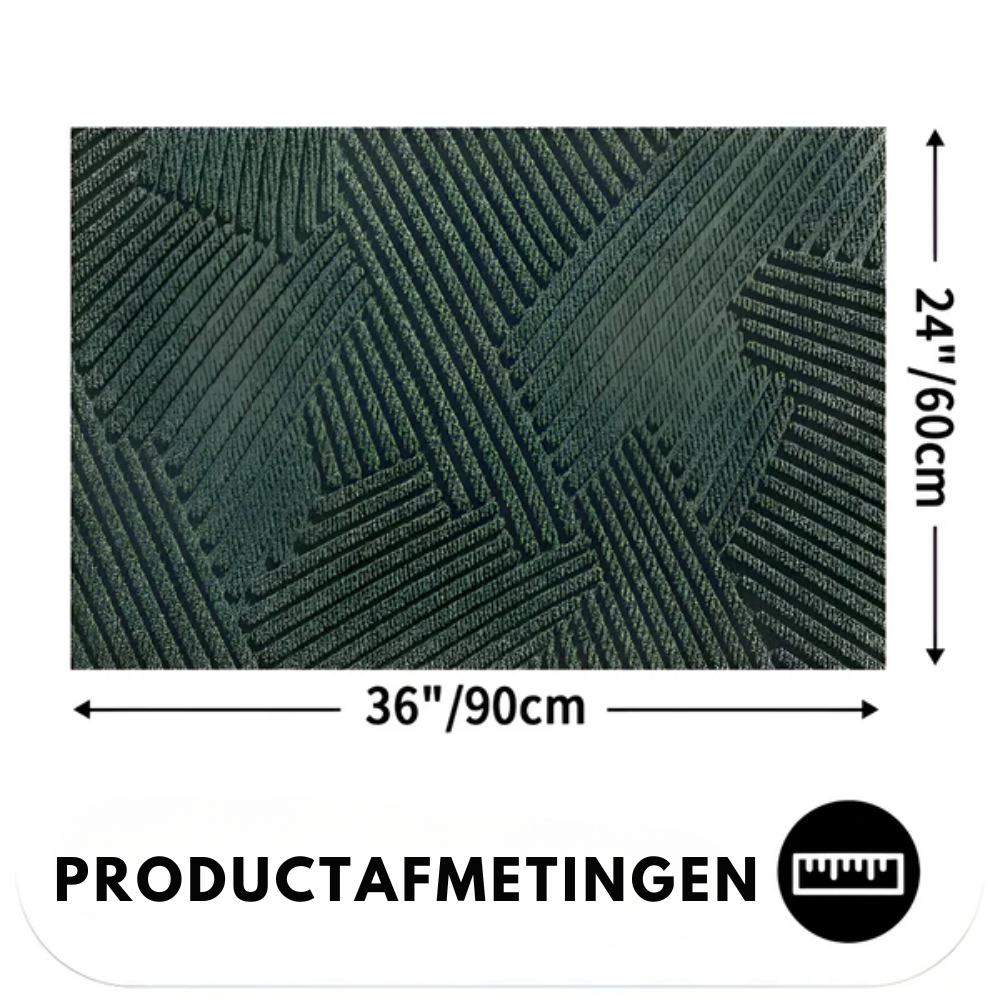 Entrance Doormat with 3D Geometric Pattern and Anti-Slip Backing