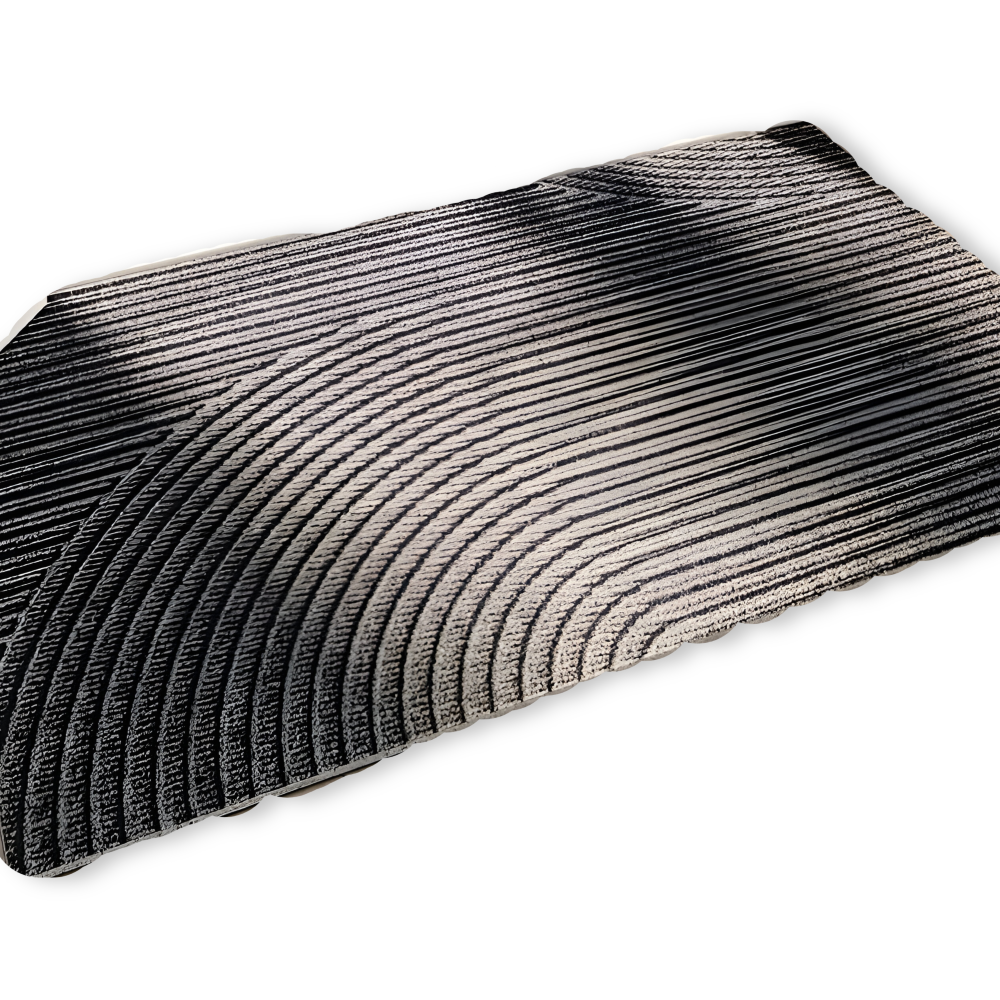 Entrance Doormat with 3D Geometric Pattern and Anti-Slip Backing