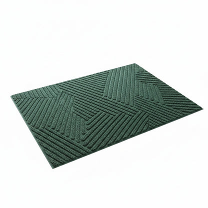 Entryway Doormat with Anti-Slip Base and Geometric 3D Pattern