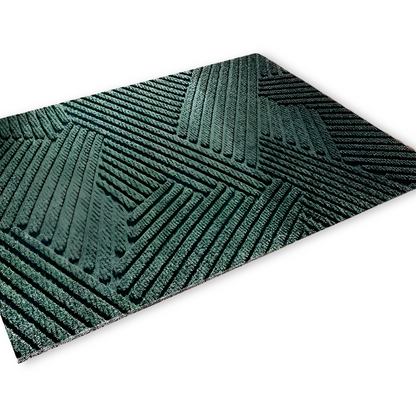 Entryway Doormat with Anti-Slip Base and Geometric 3D Pattern