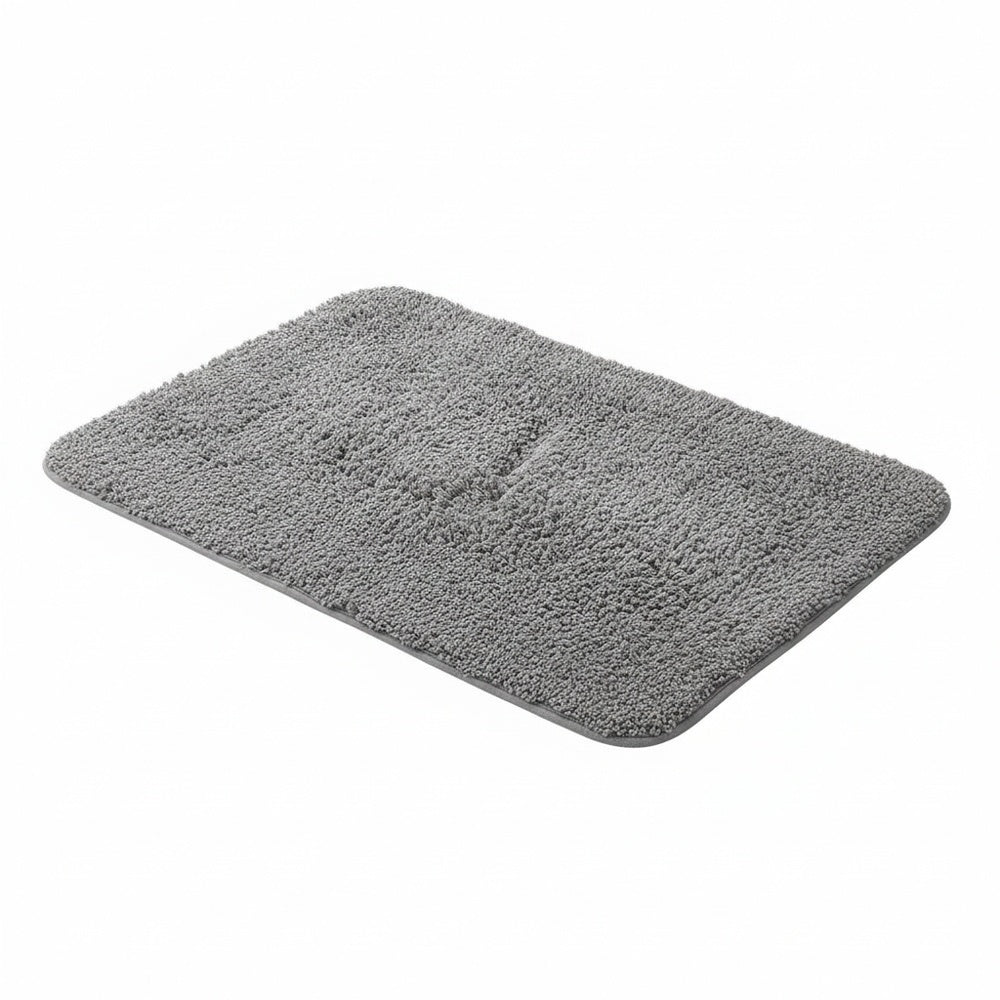 Fluffy Bath Mat with Non-Slip Backing and Absorbent Shag Pile