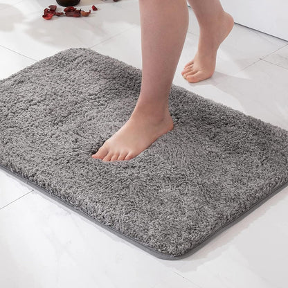 Fluffy Bath Mat with Non-Slip Backing and Absorbent Shag Pile