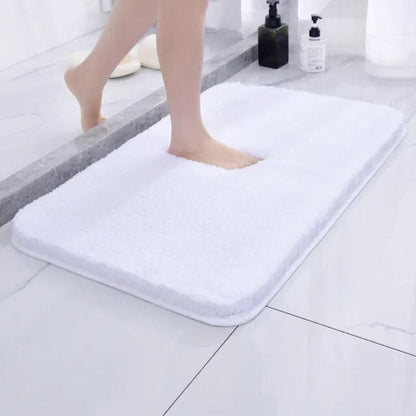Fluffy Bath Mat with Non-Slip Backing and Absorbent Shag Pile
