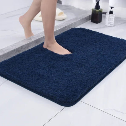 Fluffy Bath Mat with Non-Slip Backing and Absorbent Shag Pile
