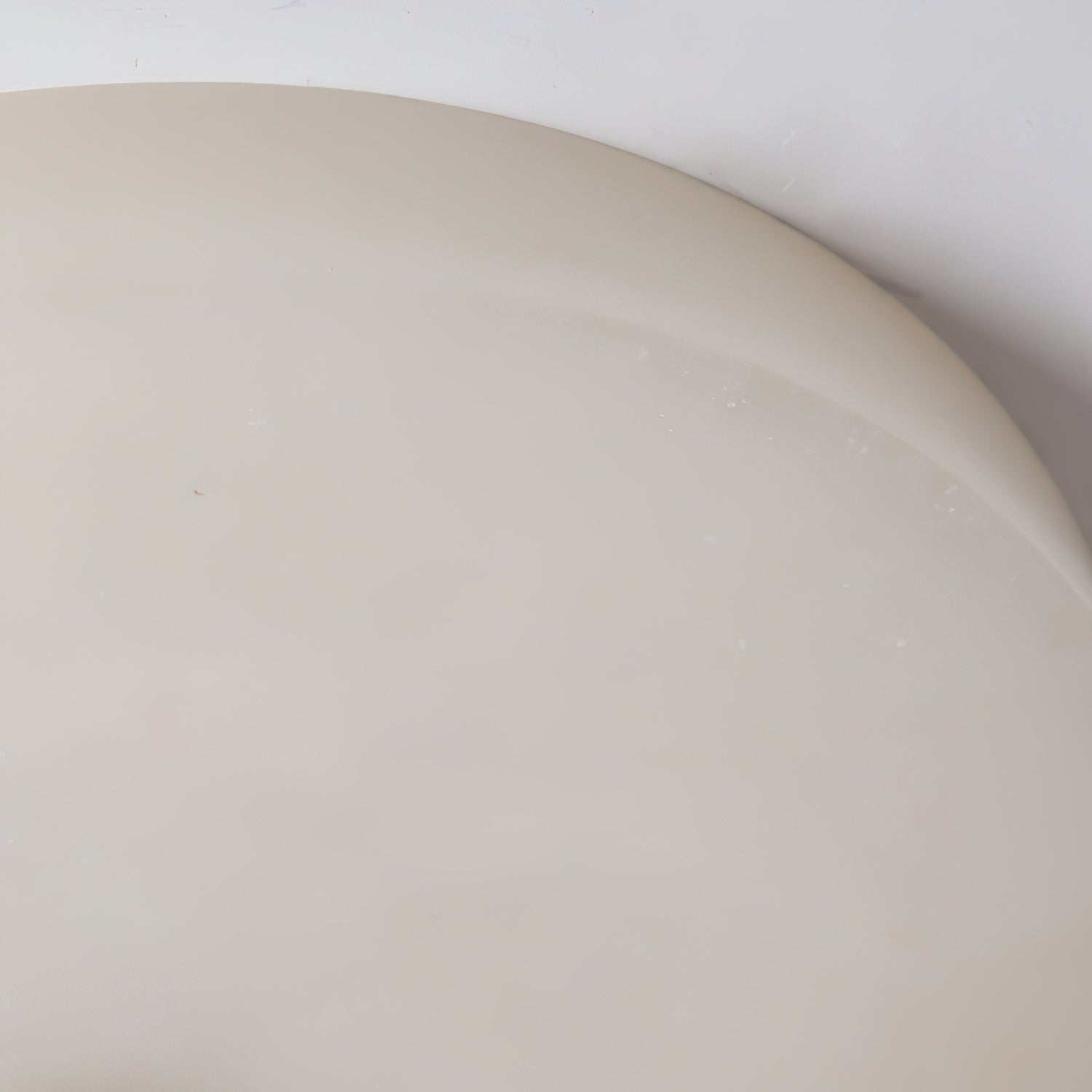 Flush Mount Ceiling Light Modern Minimalist with Alabaster Shade and Brass Detail