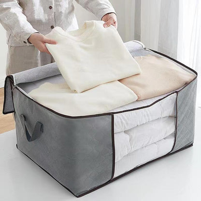 Foldable Storage Bags for Clothes with Transparent Window and Carry Handles
