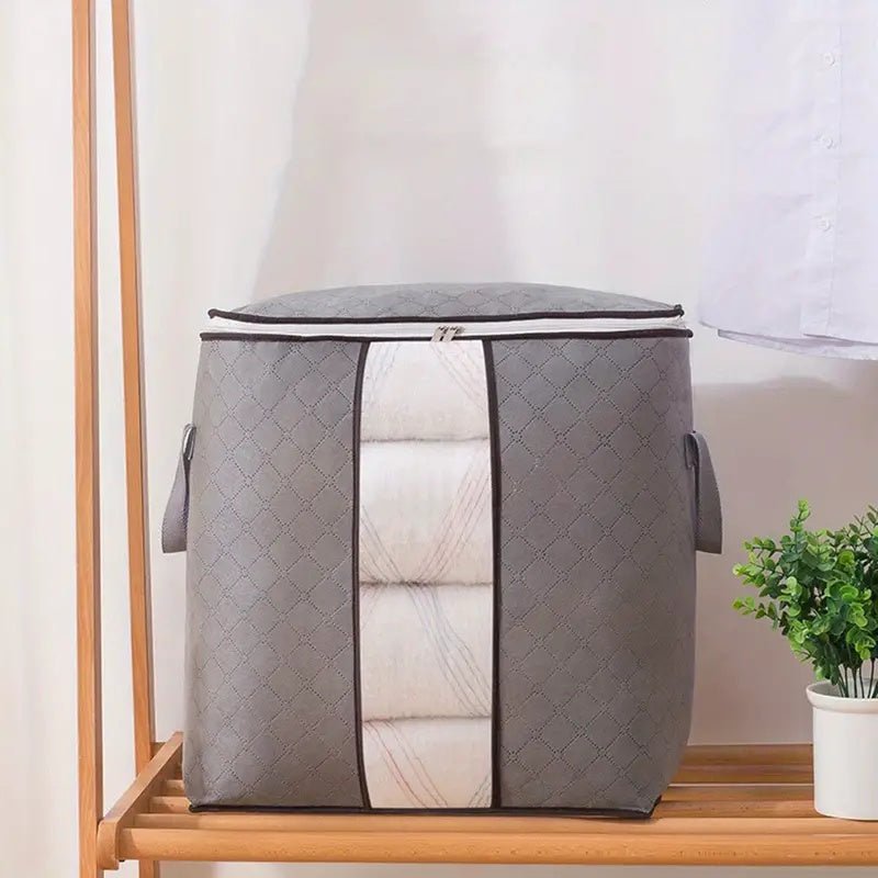 Foldable Storage Bags for Clothes with Transparent Window and Carry Handles