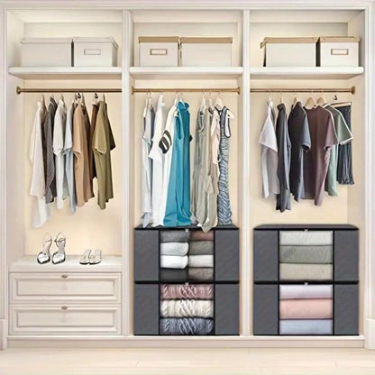 Foldable Storage Bags for Clothes with Transparent Window and Carry Handles