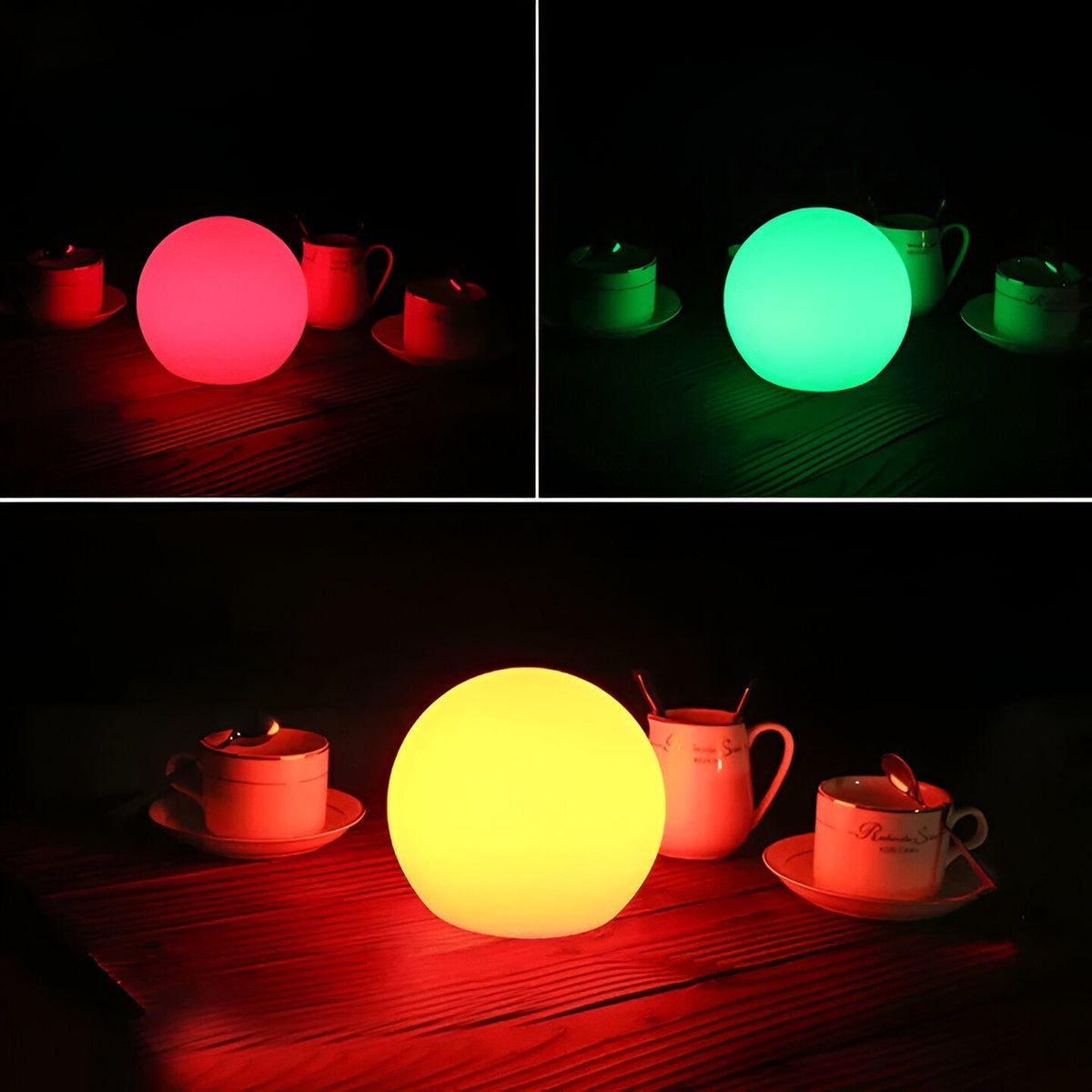 Globe Table Lamp Minimalist with RGB Color Changing and Remote Control