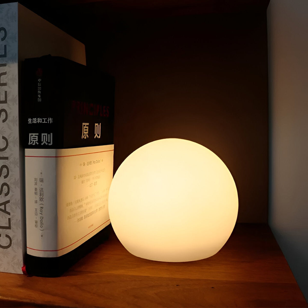 Globe Table Lamp Minimalist with RGB Color Changing and Remote Control
