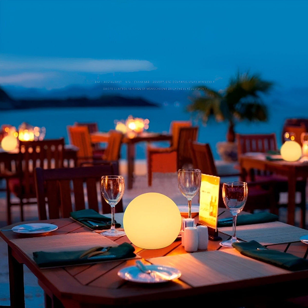 Globe Table Lamp Minimalist with RGB Color Changing and Remote Control