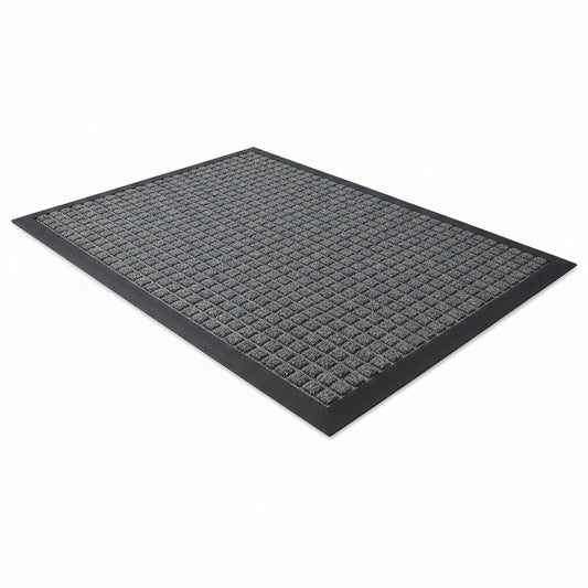 Indoor Outdoor Doormat with Anti-Slip Rubber Base and Waffle Grid Pattern