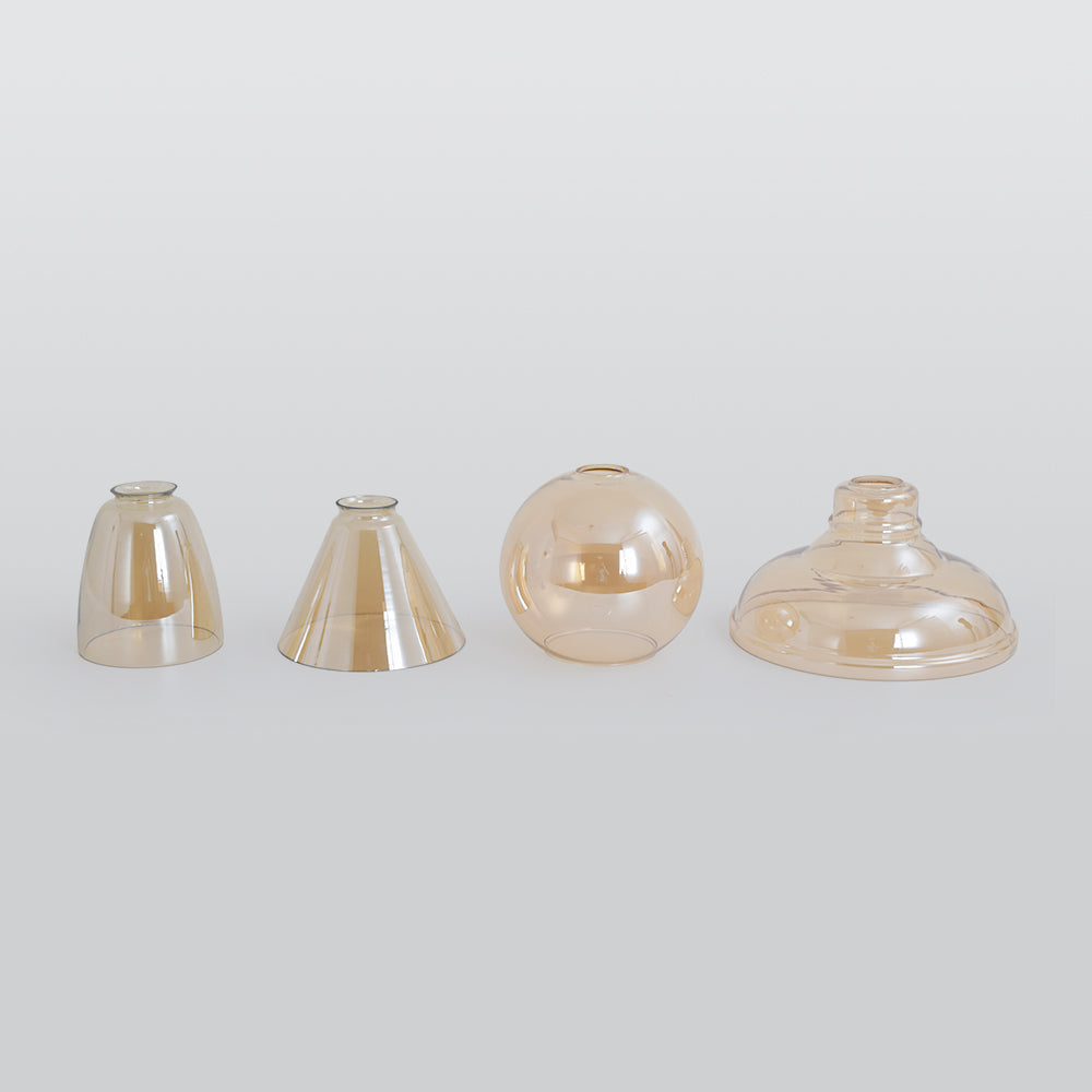 Industrial Pendant Light with Glass Shade and Adjustable Cord