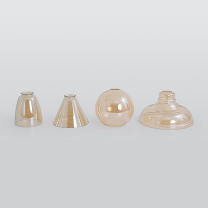 Industrial Pendant Light with Glass Shade and Adjustable Cord