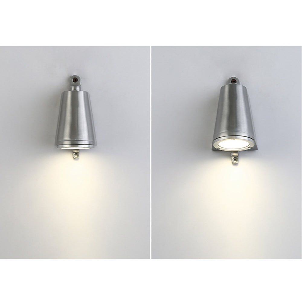 Industrial Wall Lamp with Bell-Shaped Metal Shade and Integrated LED