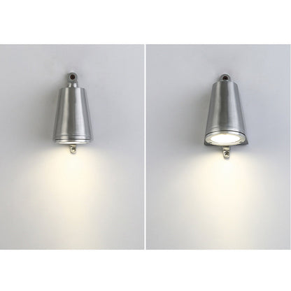 Industrial Wall Lamp with Bell-Shaped Metal Shade and Integrated LED
