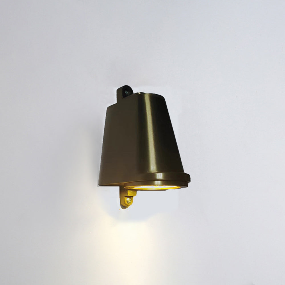 Industrial Wall Lamp with Bell-Shaped Metal Shade and Integrated LED
