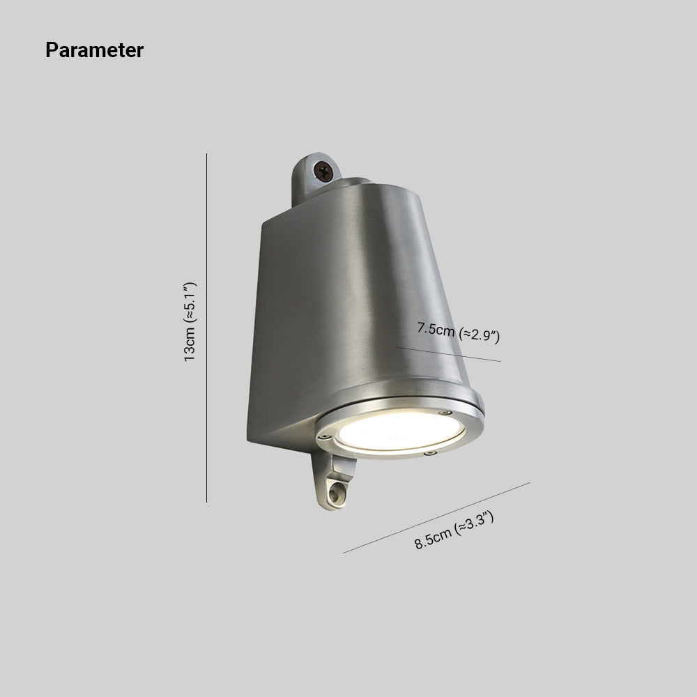 Industrial Wall Lamp with Bell-Shaped Metal Shade and Integrated LED