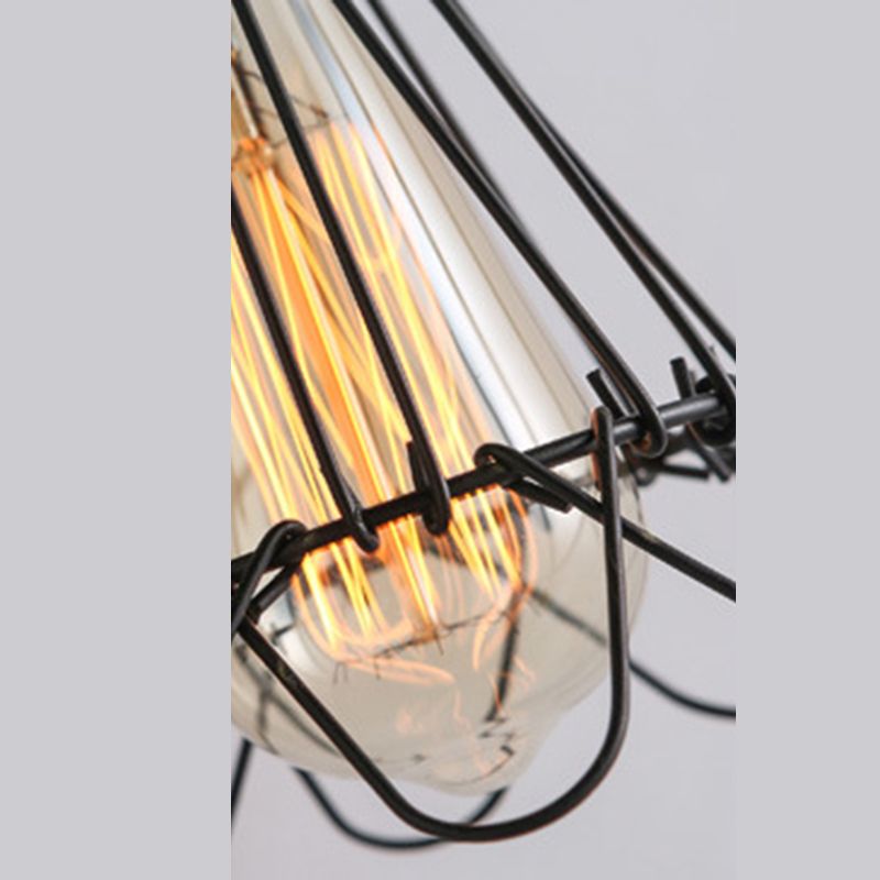 Industrial Wall Lamp with Cage Shade