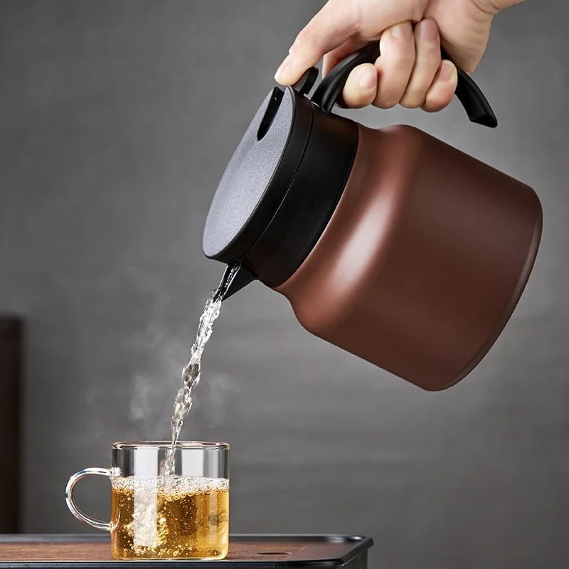 Insulated Teapot with Built-In Infuser and Double Wall Stainless Steel Body 800ml