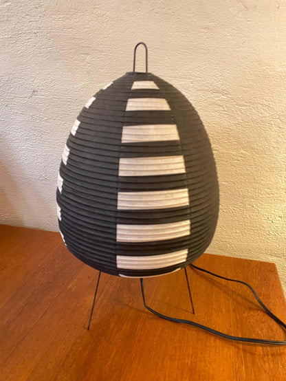 Japanese Paper Lantern Table Lamp Minimalist with Rice Paper Shade and Tripod Stand