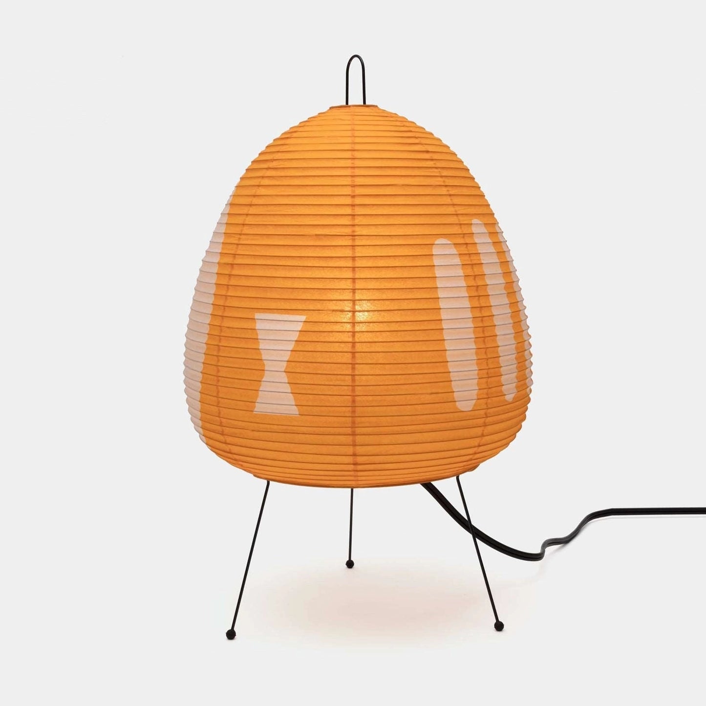 Japanese Paper Lantern Table Lamp Minimalist with Rice Paper Shade and Tripod Stand