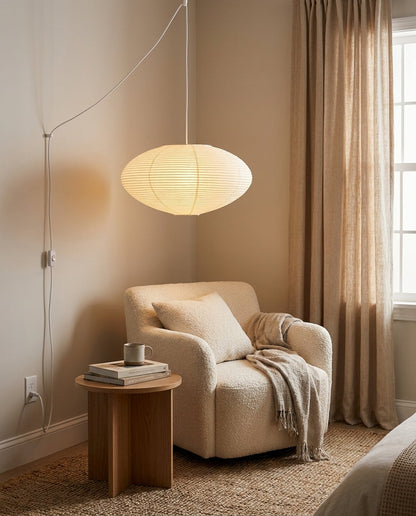 Japanese Washi Paper Lantern Swag Pendant Light
