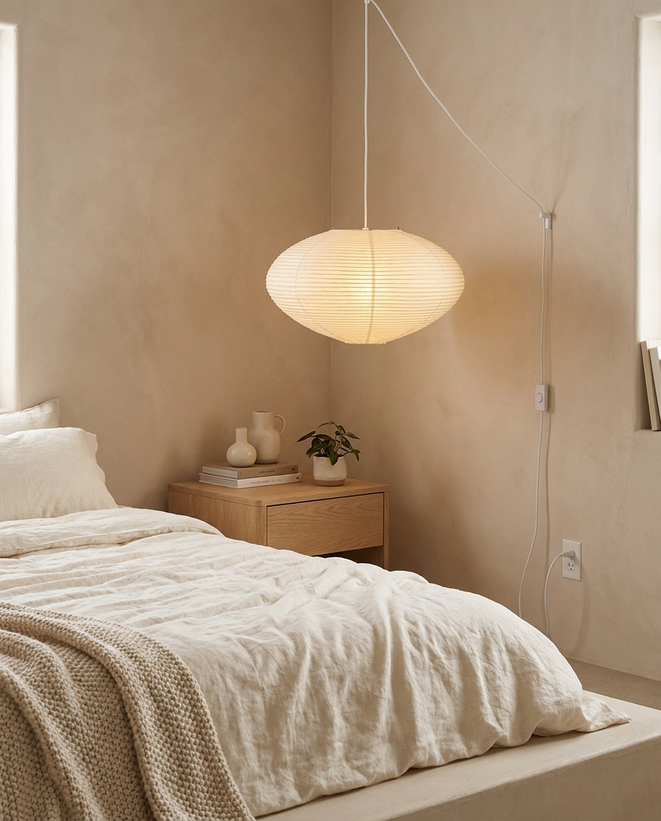Japanese Washi Paper Lantern Swag Pendant Light