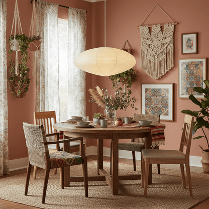 Japanese Washi Paper Lantern Swag Pendant Light