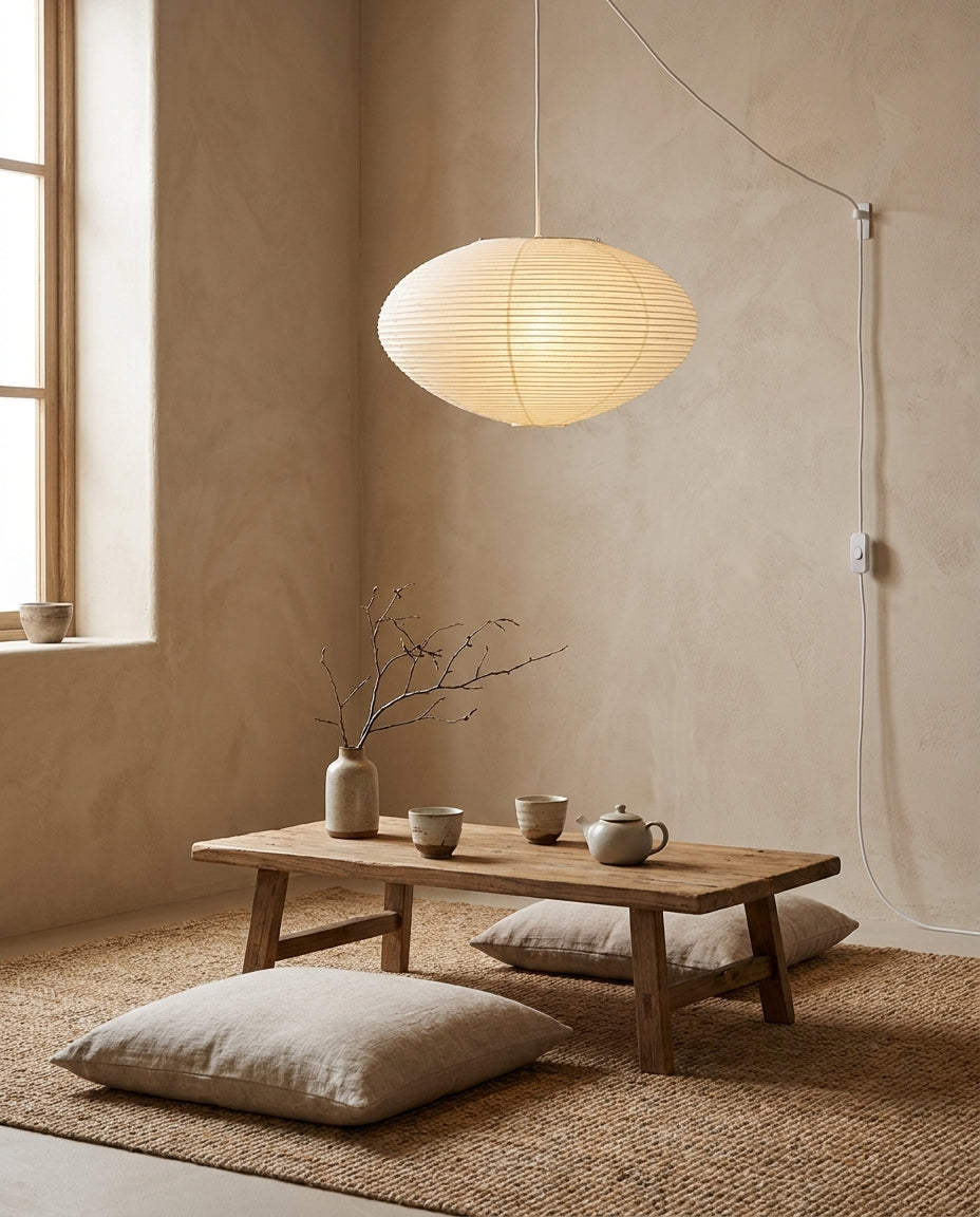 Japanese Washi Paper Lantern Swag Pendant Light