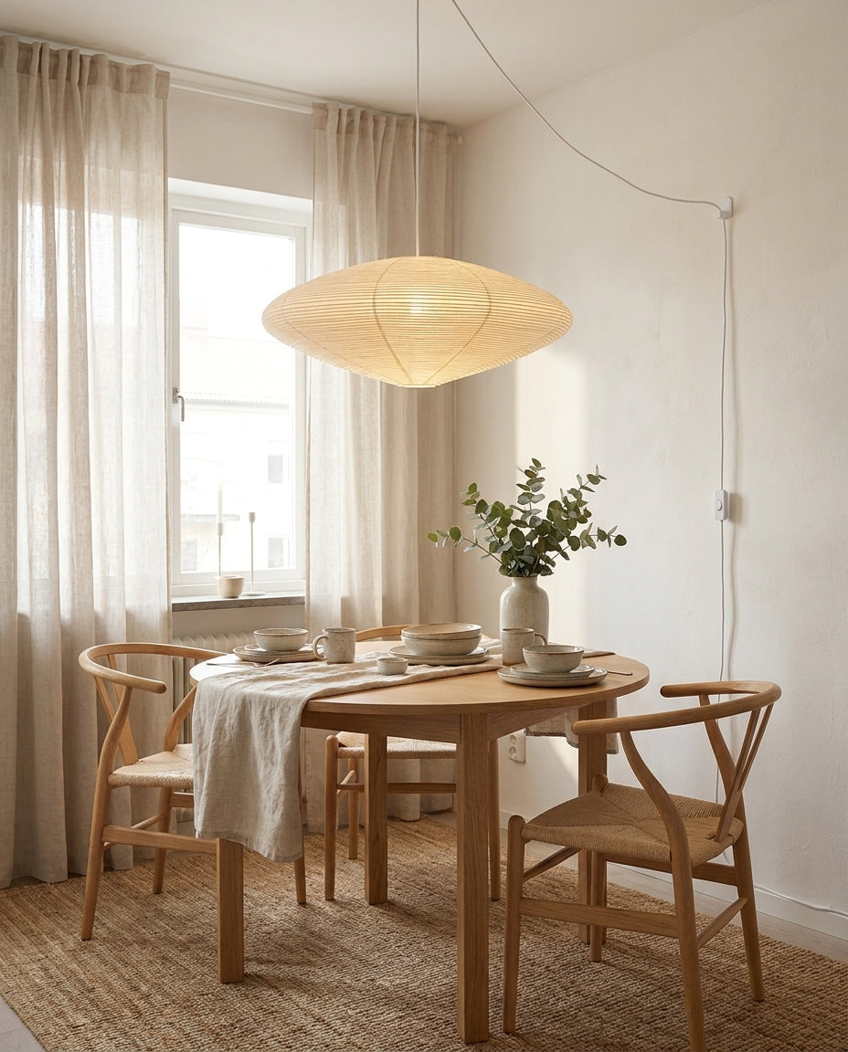 Japanese Washi Paper Lantern Swag Pendant Light