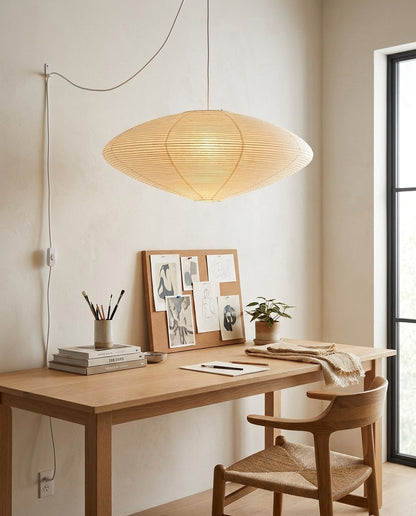 Japanese Washi Paper Lantern Swag Pendant Light