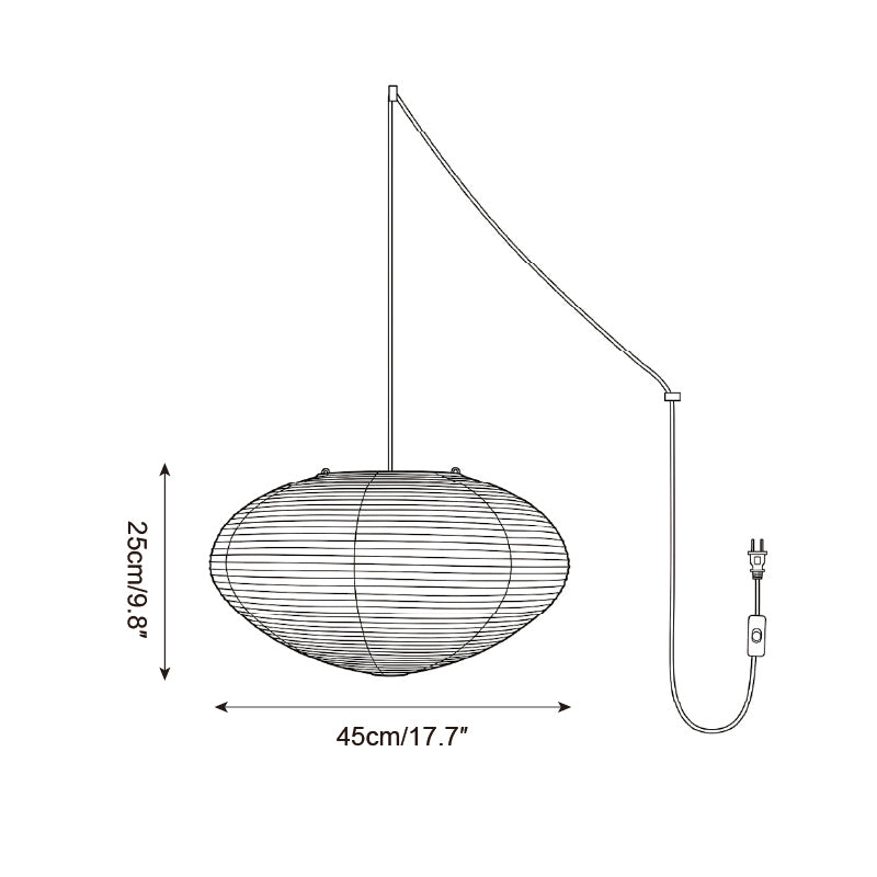 Japanese Washi Paper Lantern Swag Pendant Light