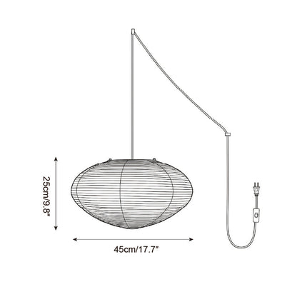 Japanese Washi Paper Lantern Swag Pendant Light
