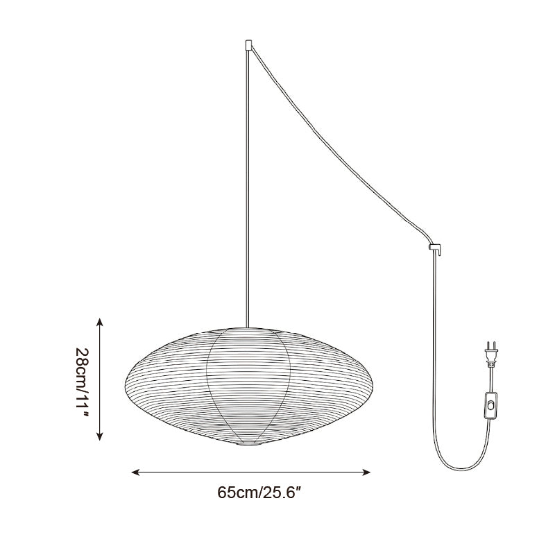 Japanese Washi Paper Lantern Swag Pendant Light