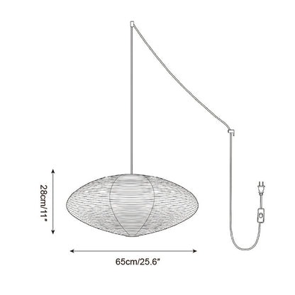 Japanese Washi Paper Lantern Swag Pendant Light