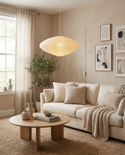 Japanese Washi Paper Lantern Swag Pendant Light