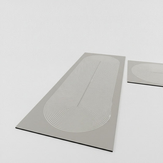 Kitchen Runner Rug with Non-Slip Backing and Modern Pattern