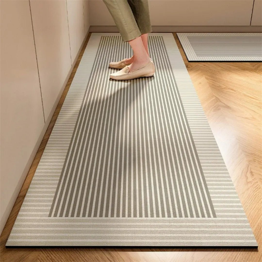 Kitchen Runner Rug with Non-Slip Backing and Modern Pattern